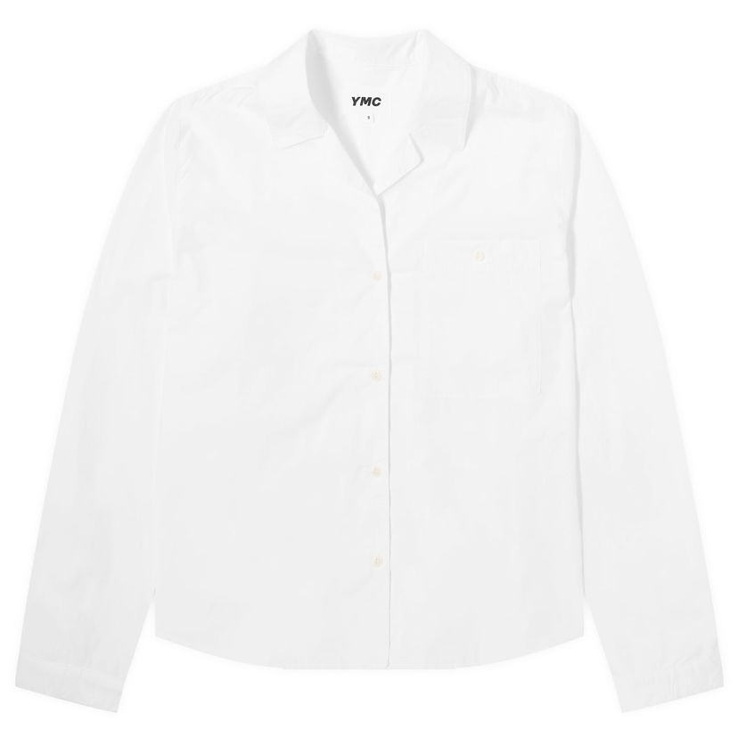 Srajce YMC Annie Pleated Back Shirt X-Small Bela | Q2WMA-10