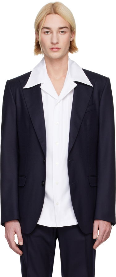 Jakna Dolce & Gabbana Designer Taormina-Fit Single-Breasted Blazer Modra | G2NW0TGI251, 0