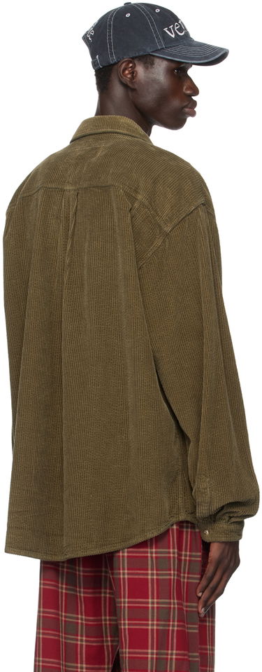 Srajce ERL Corduroy Button-Up Shirt Zelena | ERL09B009, 2