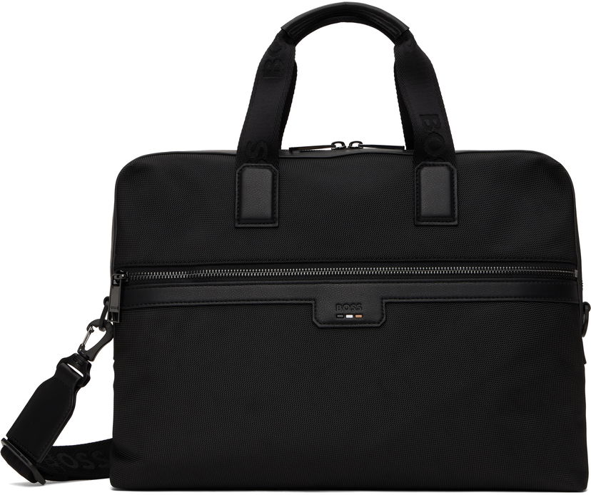 Kovček BOSS Recycled Nylon Briefcase Črna | 50536181