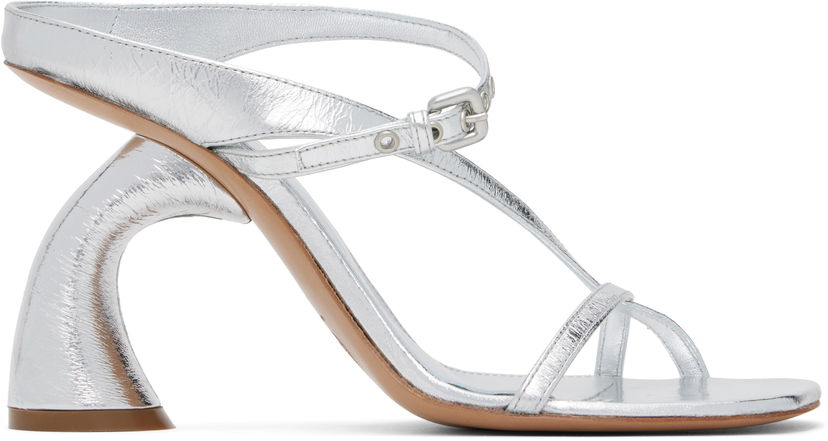 Modni dodatki Dries Van Noten Dries Van Noten Strappy Sculptural Heeled Sandals Kovinski | WS251-1623-207