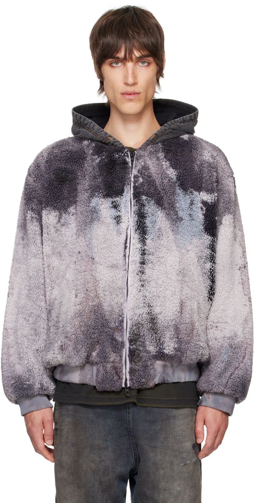 Jakna Diesel Fleece Siva | A14392-0QKAN-93R