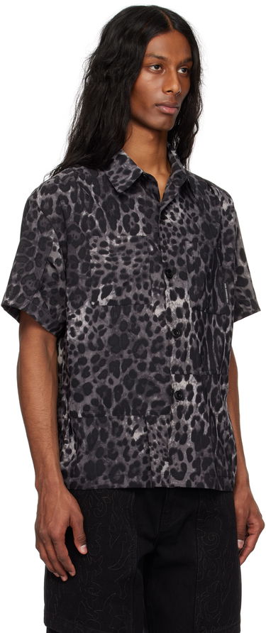 Srajce Andersson Bell Andersson Bell Leopard Print Shirt Črna | atb1277m, 1