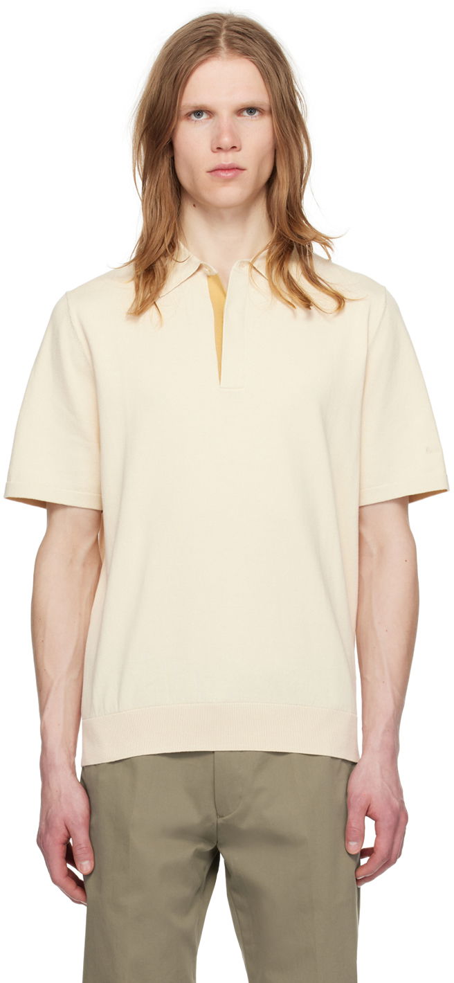 Polo majica Paul Smith Paul Smith Embroidered Knit Polo Bež | M1R-627Y-M02308-02