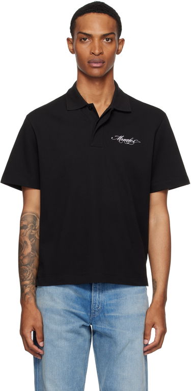 Polo majica Moncler Moncler Archivio Creativo Polo Črna | K20918A0001089A16, 0