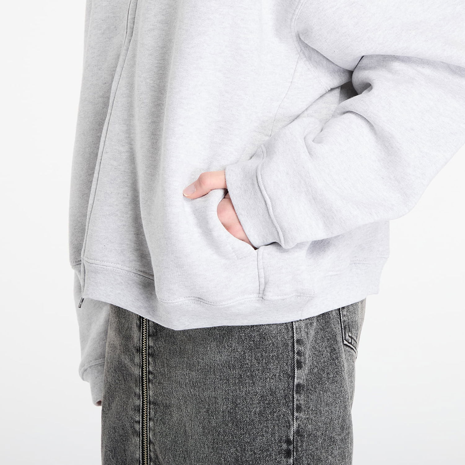 Pulover Represent Clo Initial Boxy Zip Hoodie Siva | INM414-508, 1