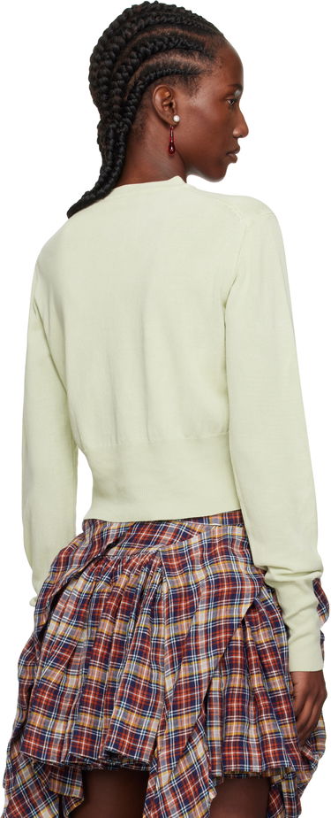 Pleteni pulover Vivienne Westwood Vivienne Westwood Bea Cropped Cardigan Zelena | 1803002U-Y003K-, 2