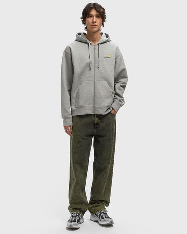 Pulover Carhartt WIP Full-Zip Hooded American Script Jacket Siva | I033063-V6.XX, 2