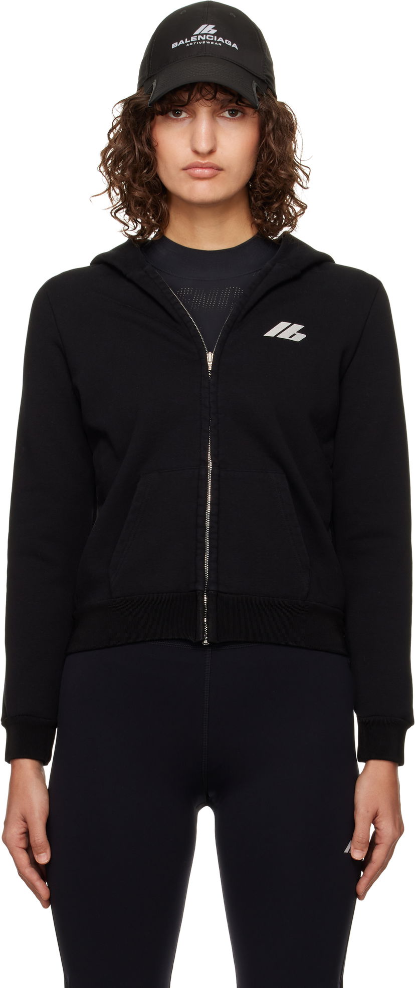 Pulover Balenciaga Zip-Up Hoodie Črna | 788243 TQVV1