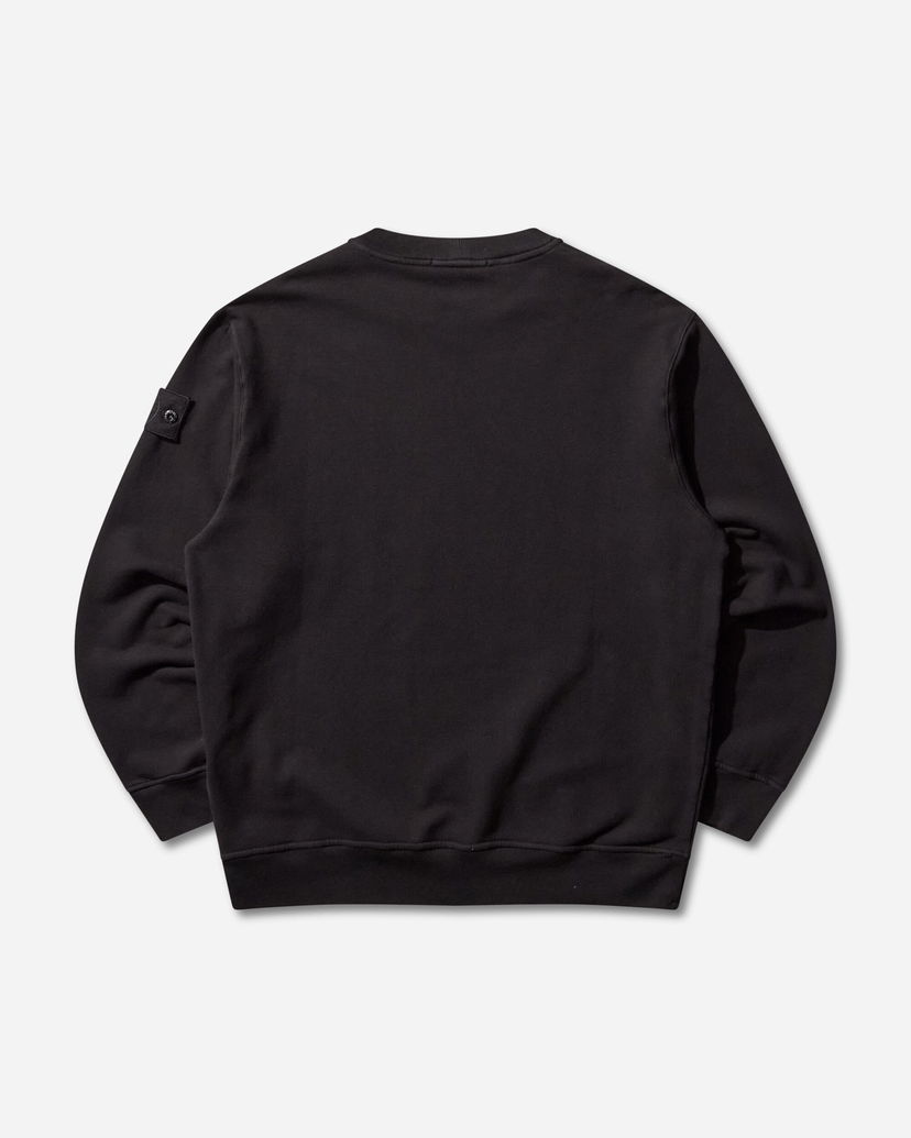 Pulover Stone Island Ghost Stretch Cotton Fleece Crewneck Sweatshirt Črna | K2S15-6100069-S0F28 V0029