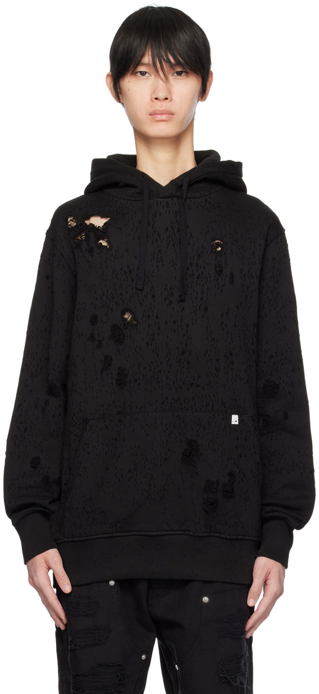 Pulover 1017 ALYX 9SM Destroyed Hoodie Črna | AAUSW0221FA01, 0