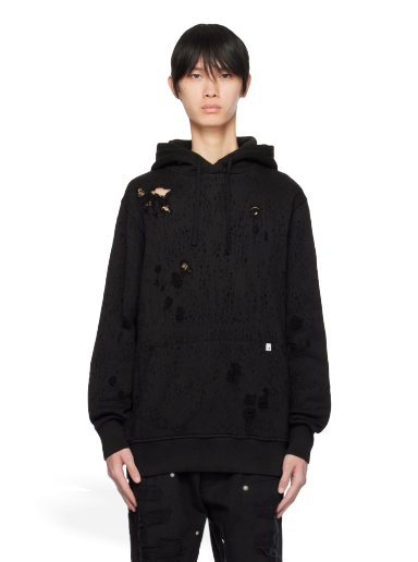Pulover 1017 ALYX 9SM Destroyed Hoodie Črna | AAUSW0221FA01