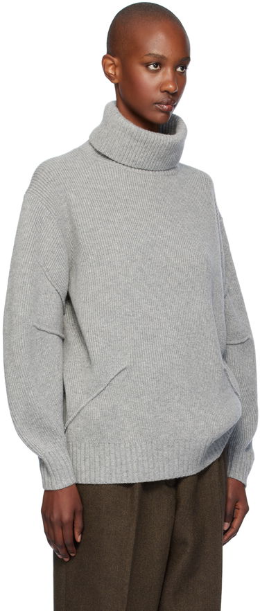 Pleteni pulover Helmut Lang Apex Turtleneck Sweater Siva | O06HW708, 1