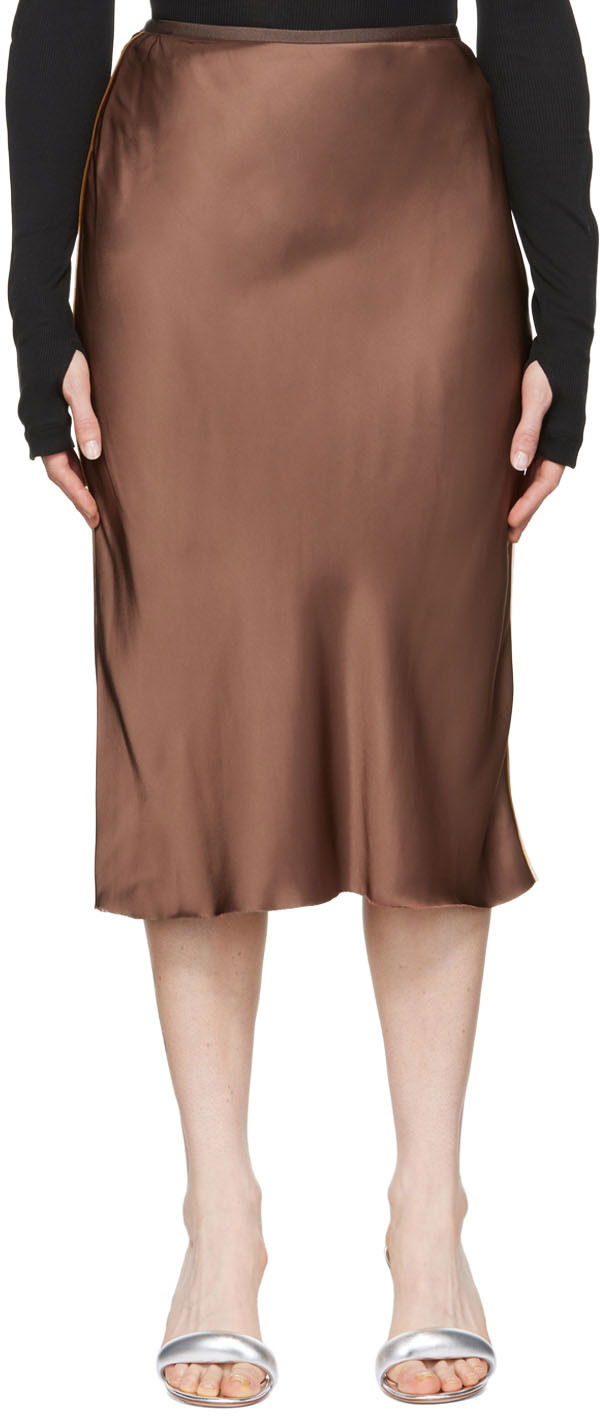 Krila Helmut Lang Helmut Lang Slip Midi Skirt Rjava | M04HW304