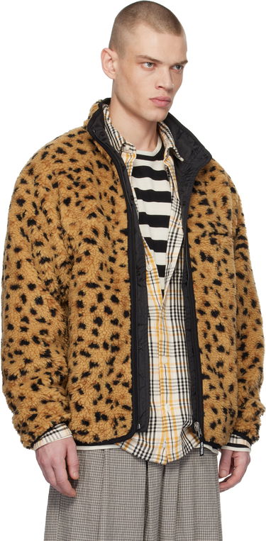 Jakna WACKO MARIA WACKO MARIA Leopard Boa Fleece Reversible Jacket Rjava | 24FW-WMO-OD03, 1
