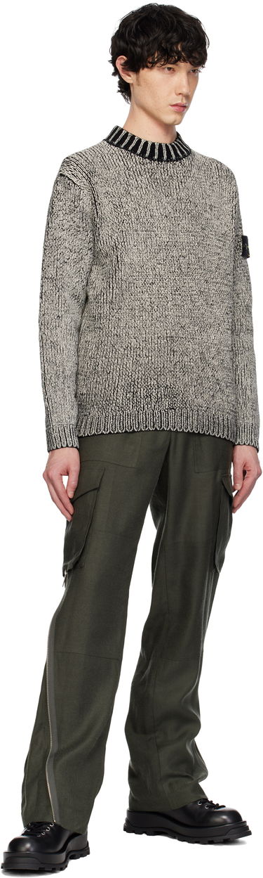 Pleteni pulover Stone Island Stone Island Crewneck Cotton Chenille Sweater Siva | K1S15 5100048 S00Z1, 4