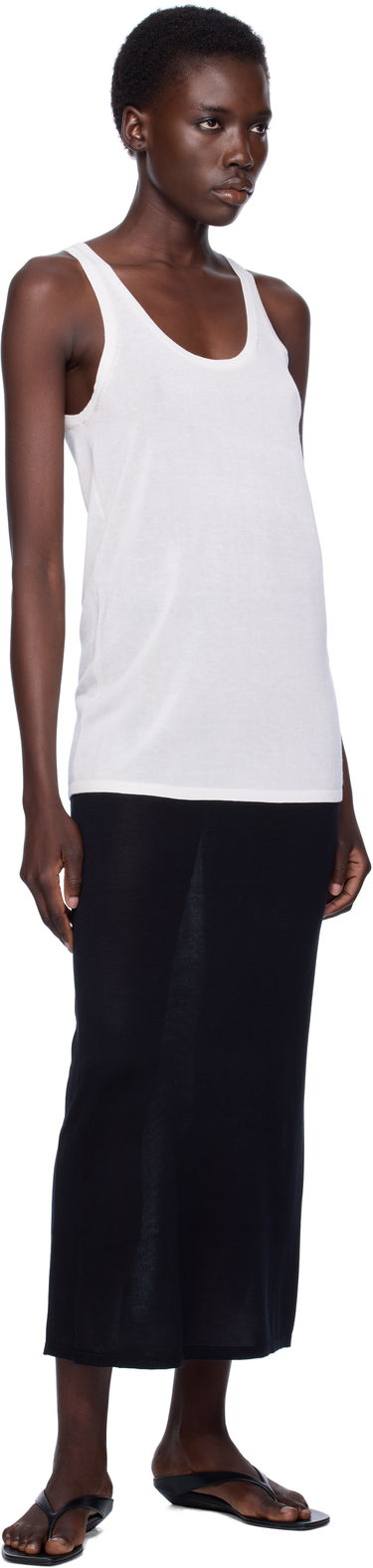 Majica brez rokavov TOTEME TOTEME Knit Tank Top Bela | 253-WRT0530-YA0079, 3