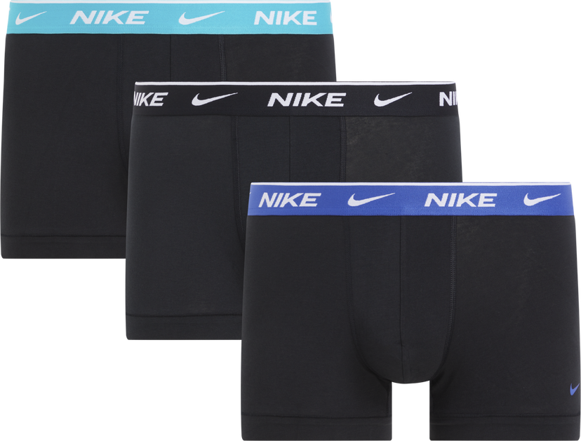 Boksarice Nike Everyday Cotton Stretch Trunk (3-Pack) Črna | 0000KE1008-U9G