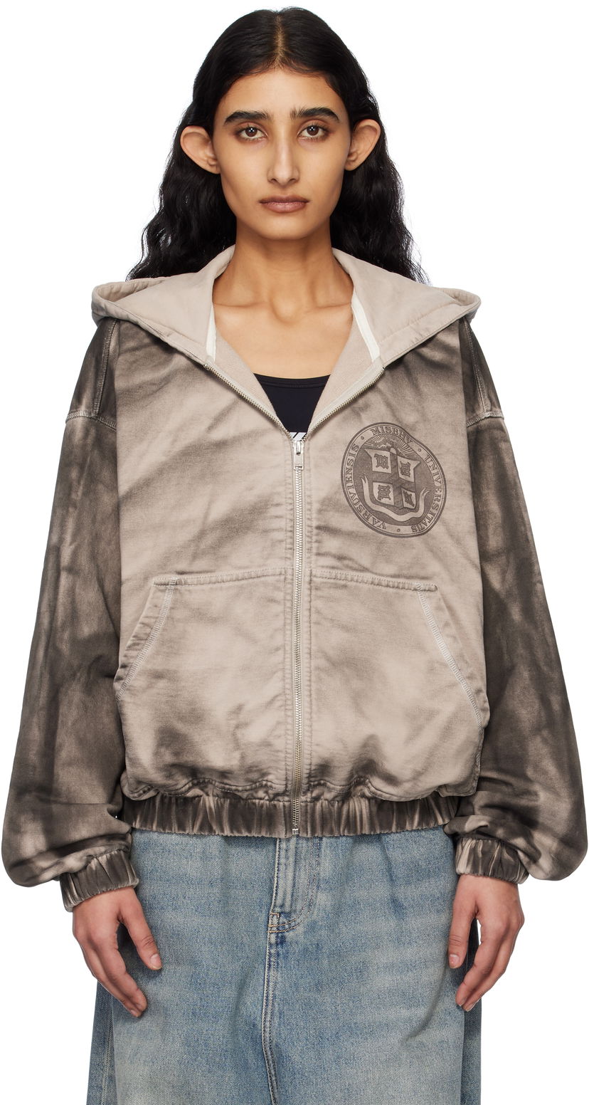 Pulover MISBHV MISBHV Perfect Zip-Up Hoodie Siva | 250W203
