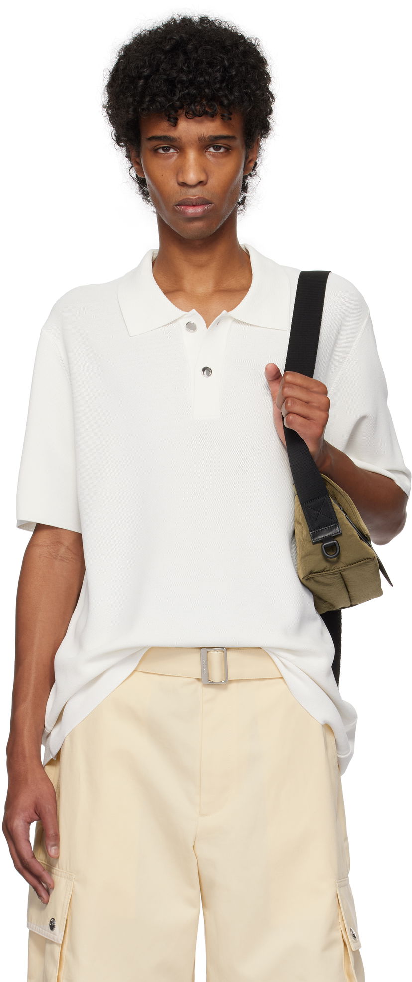 Polo majica Jacquemus Jacquemus Knit Polo Bela | 25E255KN296-2439