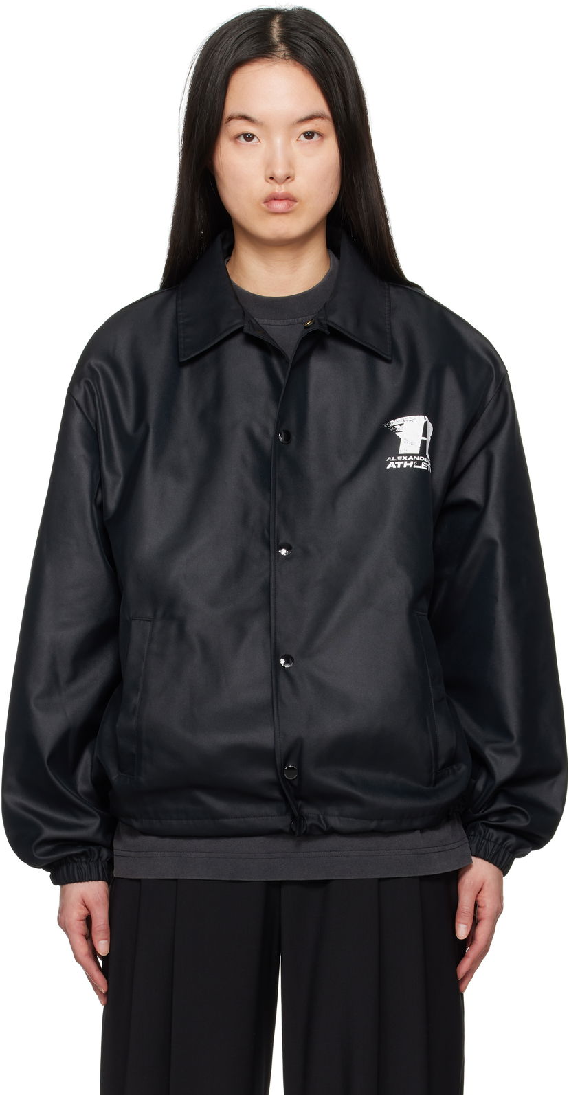 Vetrovka Alexander Wang Alexander Wang Canvas Coach Jacket Črna | UWC2252058