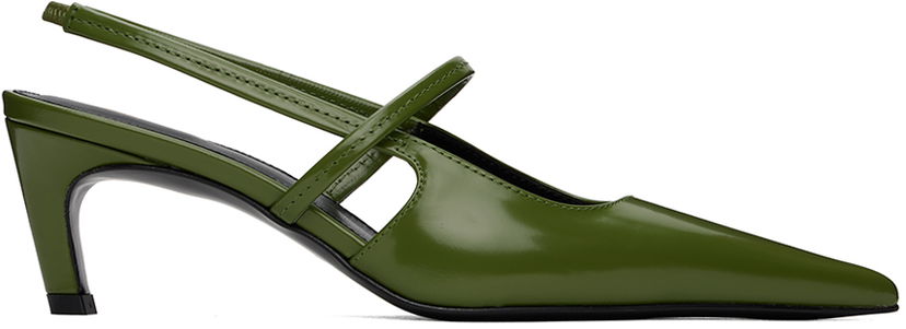 Superge in čevlji TOTEME Sharp Slingback Pumps Zelena | 243-WAS821-LE0068