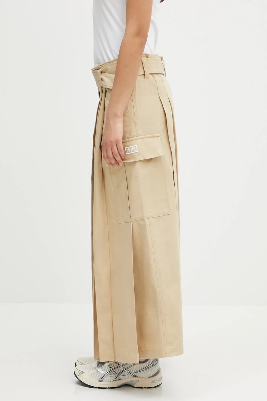 Krila KENZO Kenzo Maxi Pleated Skirt Bež | FF52JU3039DL.11, 1