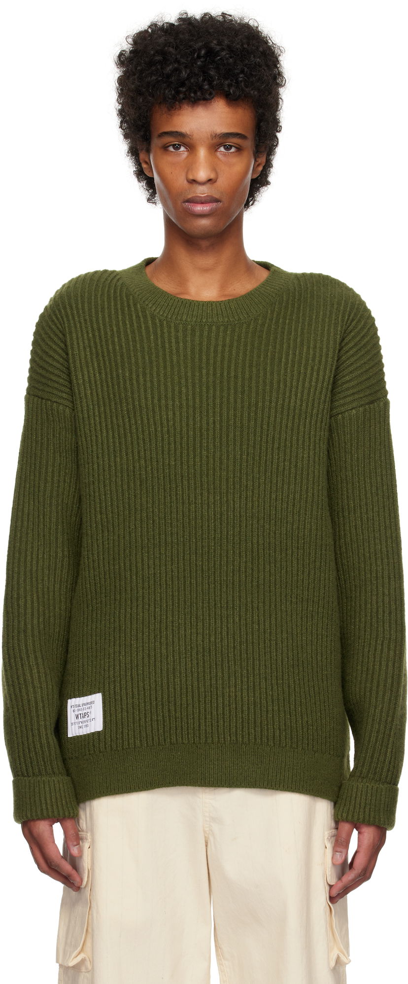 Pleteni pulover WTAPS WTAPS Deck Knit Sweater Zelena | 242MADT-KNM06