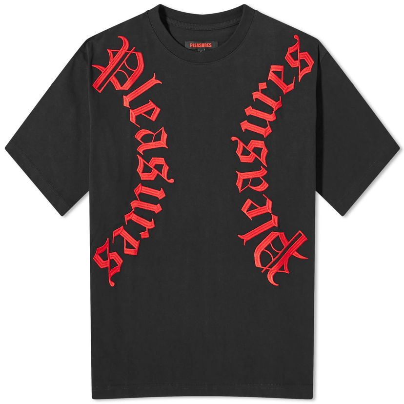 Majica Pleasures Harness Heavyweight T-Shirt Črna | P24SP010-BLACK