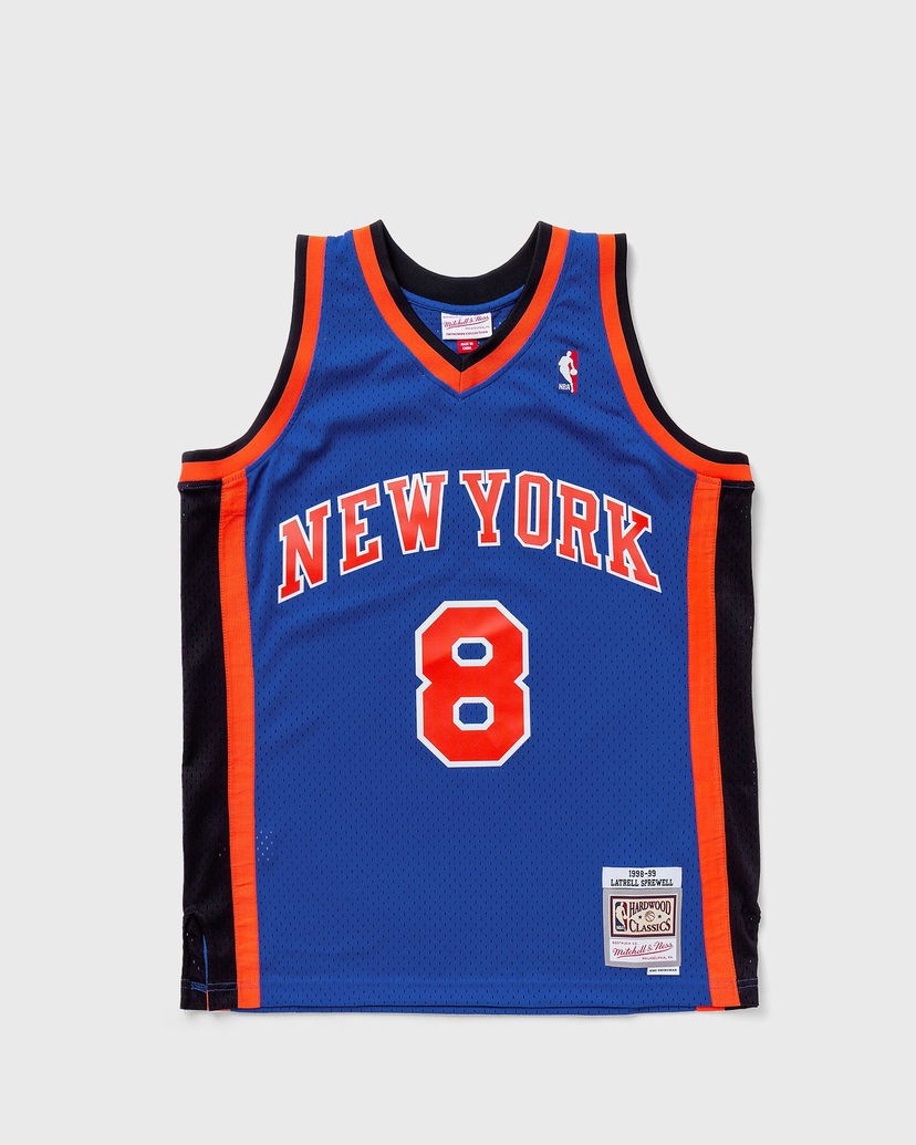 Dres Mitchell & Ness NBA Swingman Jersey New York Knicks Road 1998-99 Latrell Sprewell #8 Modra | SMJYAC18055-NYKROYA98LSP