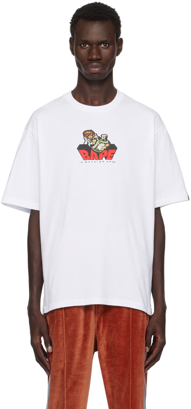 Majica BAPE Bape Graffiti Logo T-Shirt Bela | 001TEK301345M