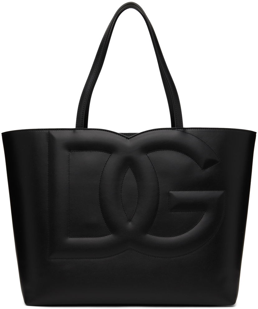Tote bag Dolce & Gabbana Black Medium 'DG' Logo Tote Črna | BB7338AW576