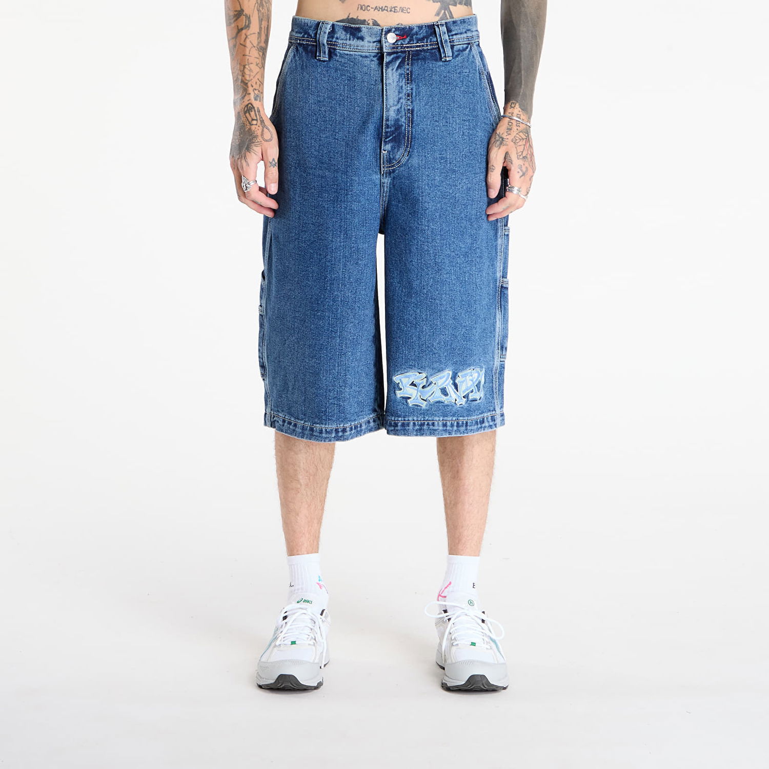 Kratke hlače RIPNDIP RIPNDIP Ace Ultra Wide Leg Shorts Modra | RNDFALL25111, 0
