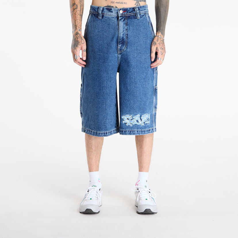 Kratke hlače RIPNDIP RIPNDIP Ace Ultra Wide Leg Shorts Modra | RNDFALL25111