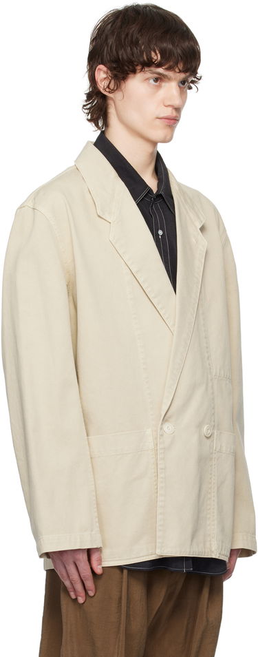 Jakna LEMAIRE Lemaire Workwear Denim Blazer Bež | JA1062 LD1008, 4