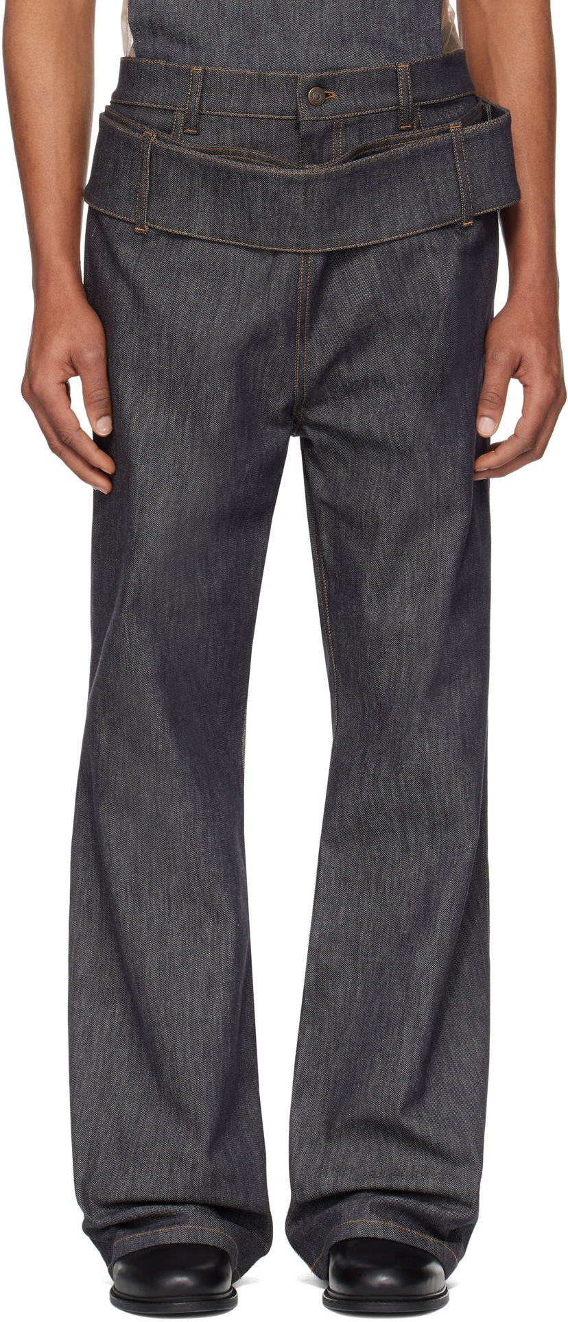 Kavbojke Courrèges Courrèges Double Belt Jeans Modra | 125DPA287DE0035