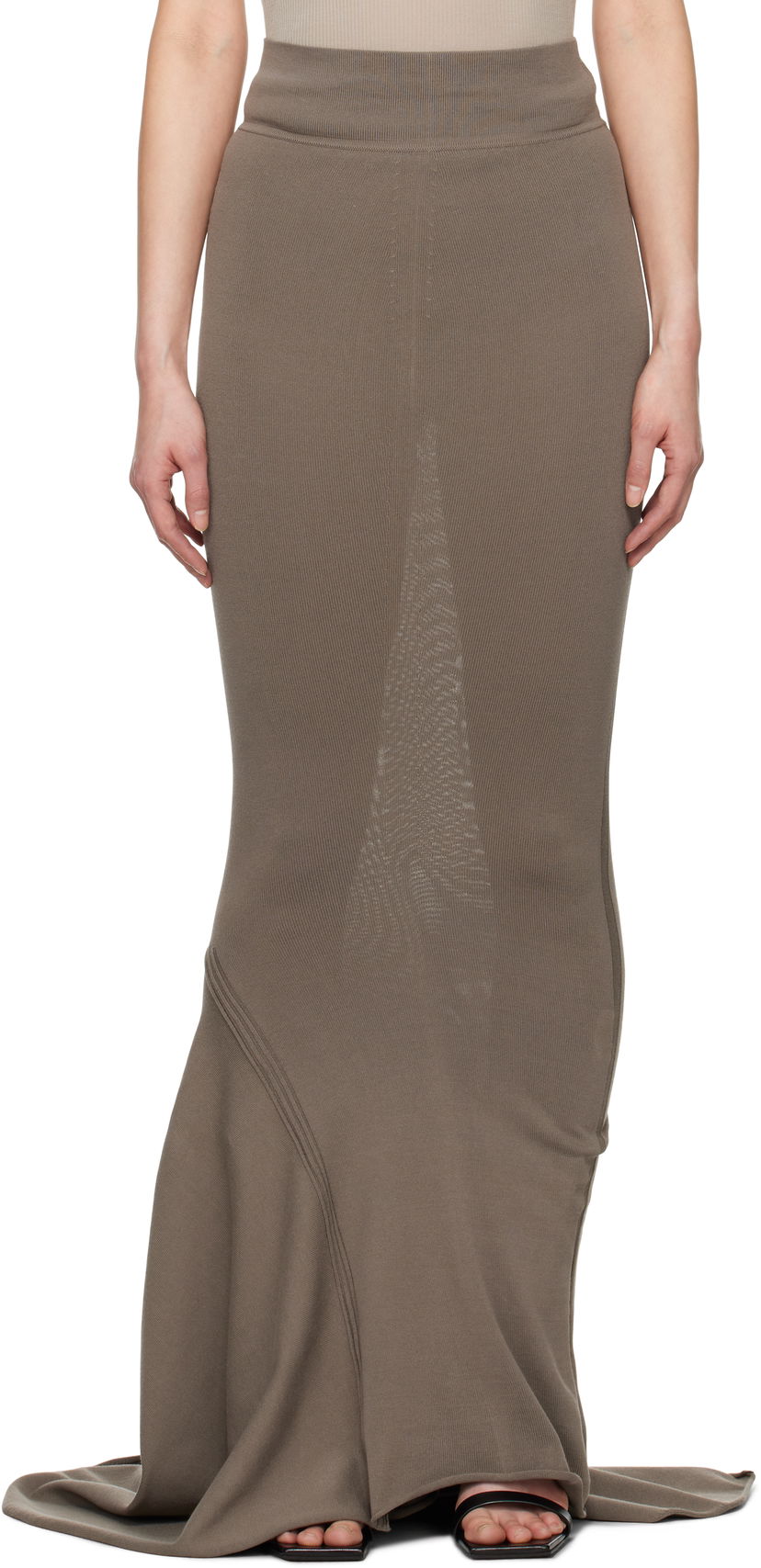 Krila Rick Owens Rick Owens Hollywood Dauphine Maxi Skirt Rjava | RP01E7689 VI