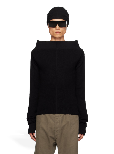 Pleteni pulover Rick Owens Rib Turtleneck Črna | RR02C7691 CHWSR
