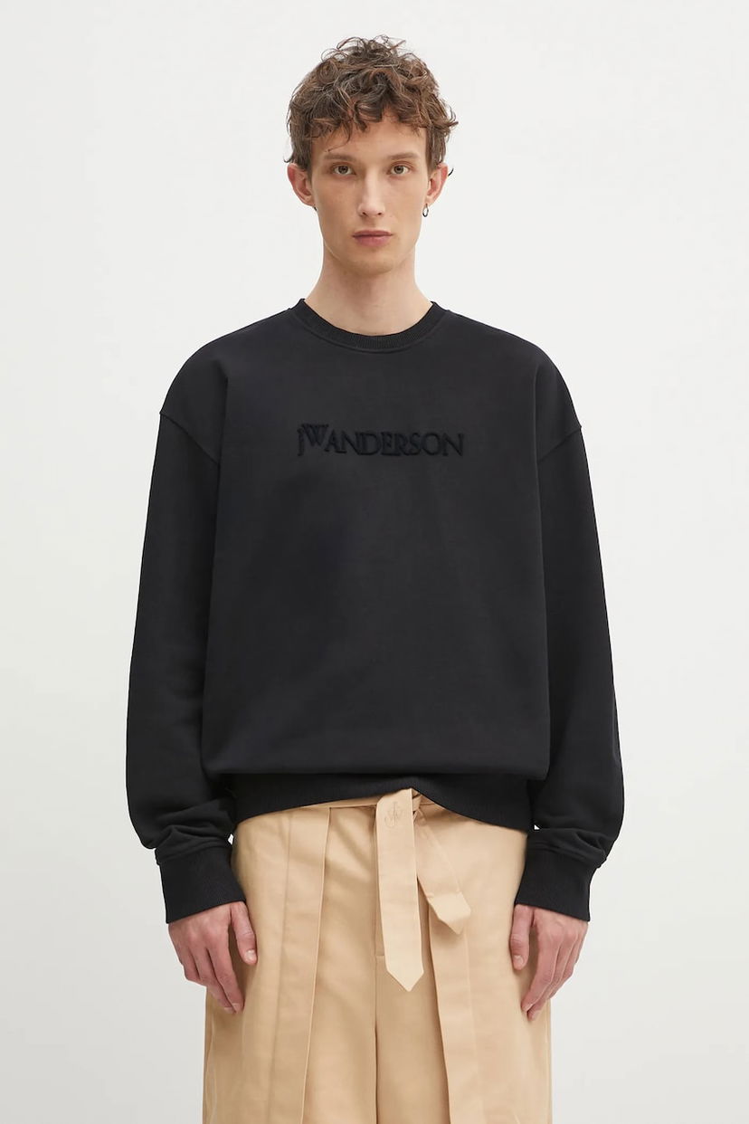 Pulover JW Anderson JW Anderson Logo Embroidery Sweatshirt Črna | JW0215.PG1632.999