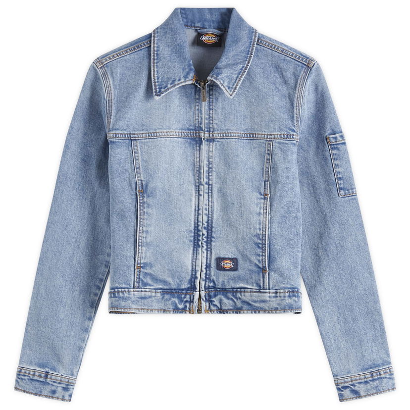 Jakna Dickies Women's Slim Denim Jacket Modra | DK0A4ZANK211