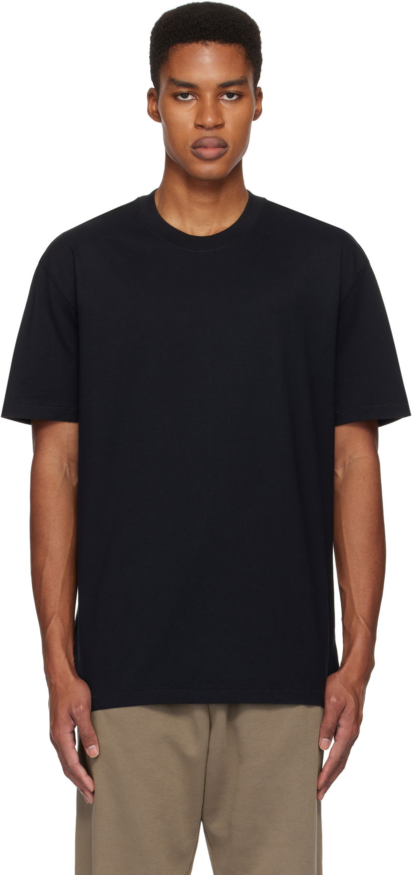Majica SKIMS Relaxed Heavyweight T-Shirt Črna | SS-STT-6414M