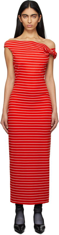 MSGM Striped Midi Dress