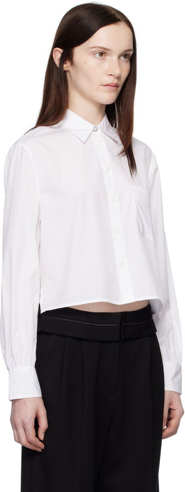 Srajce rag & bone Rag & Bone Maxine Jewel Cropped Shirt Bela | WAW24HA031CU31, 1