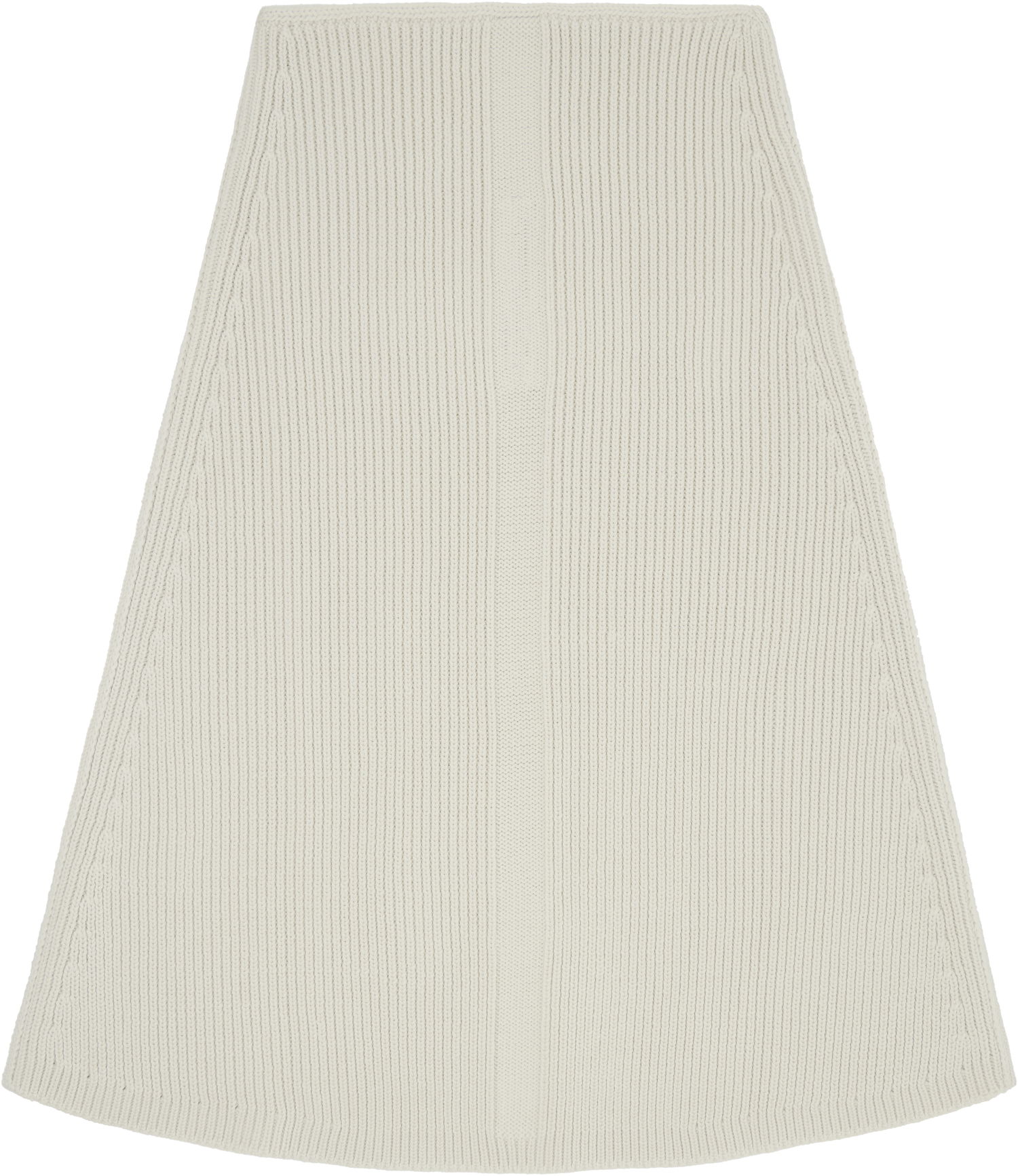 Krila Rick Owens Rick Owens Concordians Ribbed Knit A-line Skirt Bela | RR02E1491 KWVH, 1