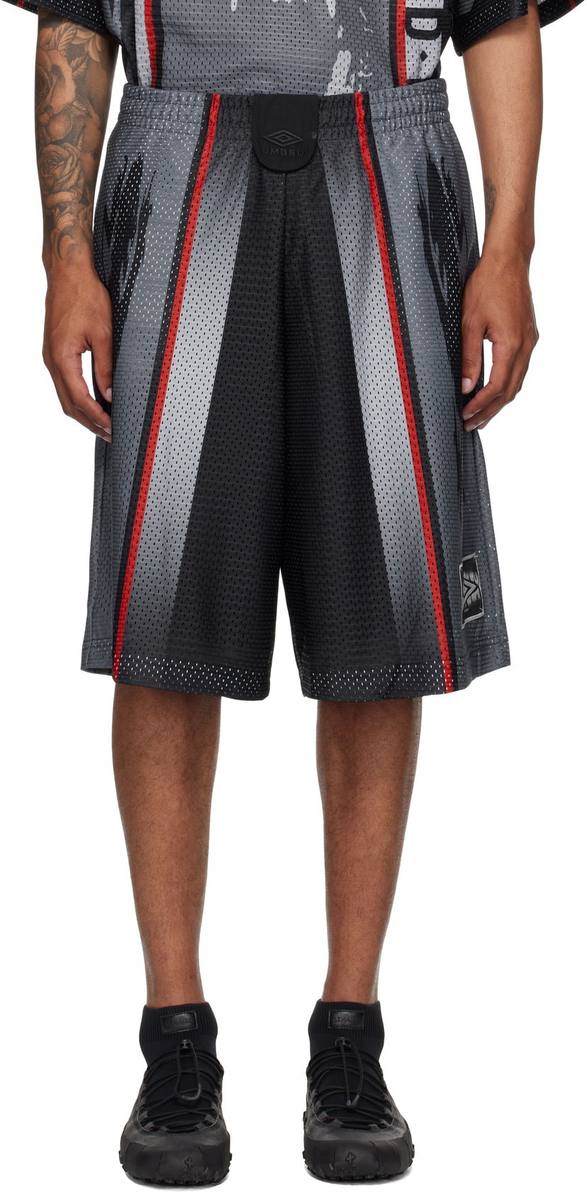 Kratke hlače Umbro Umbro 98/99 'Hard Times' Mesh Athletic Shorts Črna | UBMW0236FA162