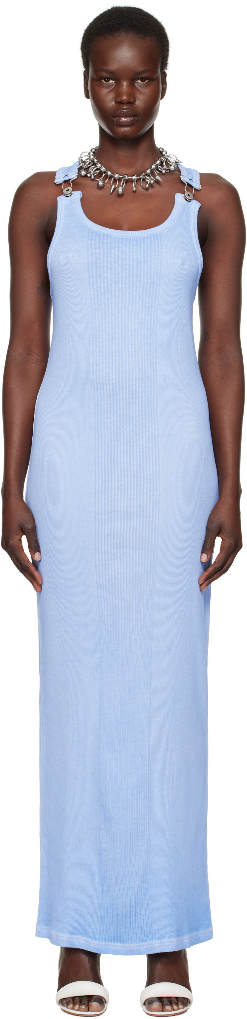 Obleke Jean Paul Gaultier Jean Paul Gaultier 'The Strapped' Maxi Dress Modra | 25/33-F-RO352-J054-52