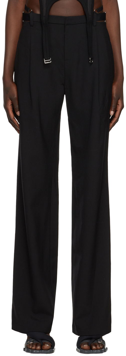 Hlače Dion Lee Dion Lee Lingerie Wool Trousers Črna | C2279P22