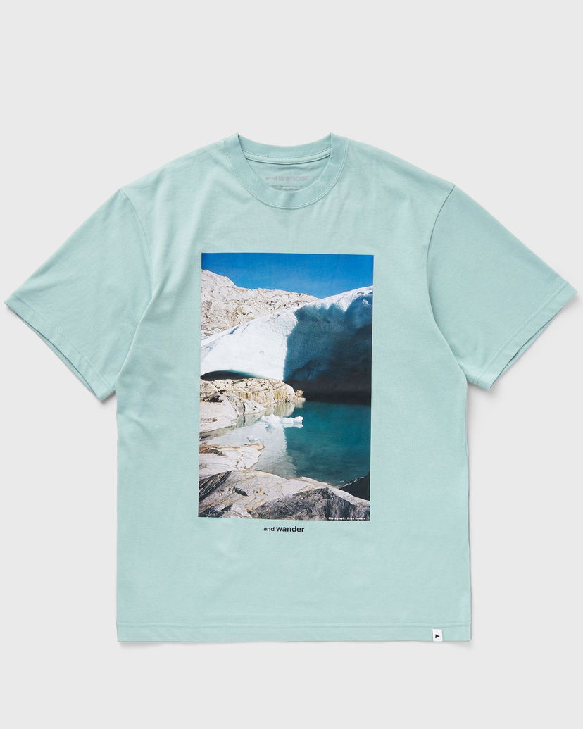 Majica and wander Glacier Print Short Sleeve T-Shirt Turkizna | 5745184113-184