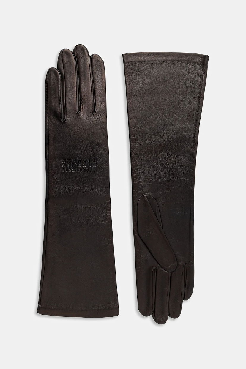 Rokavice Maison Margiela Long Leather Gloves MM6 Maison Margiela x Agnelle Rjava | S62TS0080.M07014.855