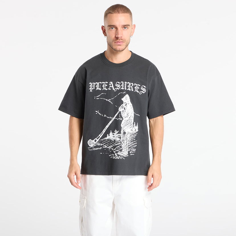 Majica Pleasures Pipe T-Shirt XXL Siva | P25F079-BLACK